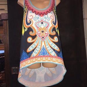 Flying Tomato Tank Damask Design Sz MEDIUM